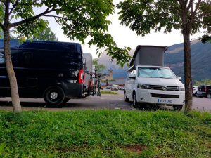 Parking para autocaravana en Torla